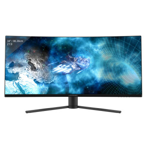 LC-M34-UWQHD-144-V2 - Ultra Wide Gaming Monitor mit 21:9 1500R VA-Panel 144Hz